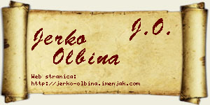 Jerko Olbina vizit kartica